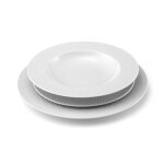 Service de vaisselle 18 pi�ces en porcelaine blanc