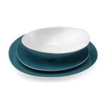 Service de vaisselle 18 pi�ces en porcelaine bleu