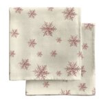 Serviettes 100% coton (x2) rouge 43x43 cm