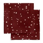 Serviettes 100% coton (x2) rouge 43x43 cm