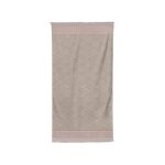 Serviette de bain en coton beige et rouge terracotta 50x100 Serviette de bain en coton beige et rouge terracotta 50x100