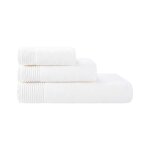 Serviette de bain en coton blanc 70 x 140 cm