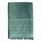 Serviette de bain ponge velours  romance  fougere 90x170