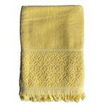 Serviette de bain éponge velours romance zeste 90x170 Serviette de bain éponge velours romance zeste 90x170