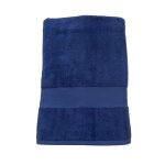 Serviette de bain éponge velours unie classy navy 90x180 Serviette de bain éponge velours unie classy navy 90x180