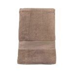 Serviette de bain éponge velours unie classy taupe 90x180 Serviette de bain éponge velours unie classy taupe 90x180