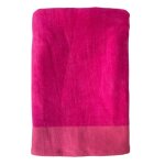 Serviette de bain éponge velours unie shady fuchsia 90x160 Serviette de bain éponge velours unie shady fuchsia 90x160