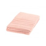 Serviette invit unie en 100% coton rose 30x50