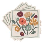 Serviettes en papier motif floral multicolore (x20)