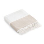 Serviette de plage en coton avec franges à rayures 190x180cm Serviette de plage en coton avec franges à rayures 190x180cm