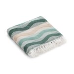 Serviette de plage en coton avec franges  rayures 90x180cm