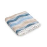 Serviette de plage en coton avec franges  rayures 90x180cm