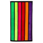Serviette de plage éponge velours muticlore happy fresh 100 x 175 Serviette de plage éponge velours muticlore happy fresh 100 x 175