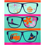 Serviette de plage microfibre bleu manilva 140x170