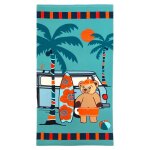 Serviette de plage microfibre surfista 70x140cm bleu canard Serviette de plage microfibre surfista 70x140cm bleu canard