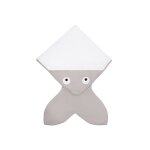 Serviette queue de requin pour b�b� 100% coton gris pierre