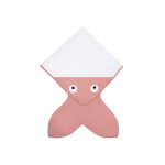 Serviette queue de requin pour b�b� 100% coton rose