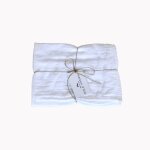 Serviette de table gaze de coton blanc 45x45 cm