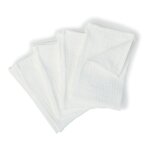 Serviette de table (x4) gaze de coton blanc 40x40