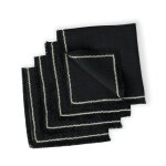 Serviette de table (x4) lin lav fusain & sable 45x45