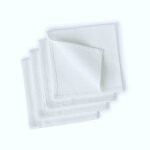 Serviette de table (x4) toile de coton blanc 45x45