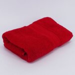 Serviette de toilette en coton rouge 50x100 cm Serviette de toilette en coton rouge 50x100 cm