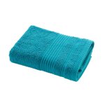 Serviette de toilette unie éponge 500 g / m² turquoise 50x90 cm Serviette de toilette unie éponge 500 g / m² turquoise 50x90 cm