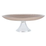Serviteur en verre beige doré Serviteur en verre beige doré