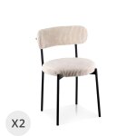 Set de 2 chaises bicolore
