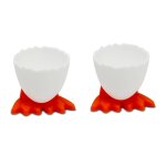 Set de 2 coquetiers en plastique poussins Set de 2 coquetiers en plastique poussins