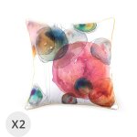 Set de 2 coussins cercles 45 x 45 cm