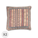 Set de 2 coussins multicolore 45 x 45 cm