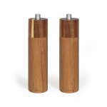Set de 2 moulins sel et poivre manuels bois Set de 2 moulins sel et poivre manuels bois