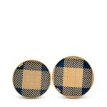 Set de 2 plateaux en bambou bicolore Ø 55 cm Set de 2 plateaux en bambou bicolore Ø 55 cm