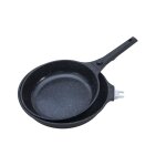 Set de 2 poles en aluminium noir amovible 24 / 28cm