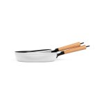 Set de 2 po�les wood line en aluminium blanc