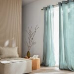 Set de 2 rideaux en gaze de coton vert amande