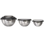 Set de 3 bols inox 20 / 24 / 28cm Set de 3 bols inox 20 / 24 / 28cm