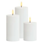 Set de 3 bougies led sille d 7cm solaire Set de 3 bougies led sille d 7cm solaire