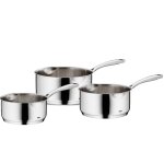Set de 3 casseroles inox 16 / 18 / 20cm