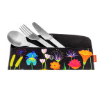 Set de 3 couverts noir acier inoxydable 19 x 0 x 6 cm