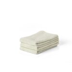 Set de 3 lavettes en coton biscuit 27x27cm