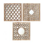 Set de 3 miroirs en bois d30 Set de 3 miroirs en bois d30