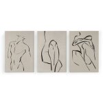 Set 3 peintures sur toile 60x40 imprim�es corps