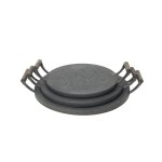 Set de 3 plateaux en zinc gris d. 30. 5 35. 5 40. 5 cm
