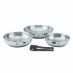 Set de 3 poêles inox amovible 20 / 24 / 28cm Set de 3 poêles inox amovible 20 / 24 / 28cm