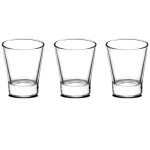Set de 3 tasses  caf en verre 8. 5cl