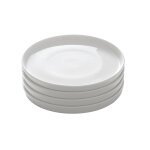 Set de 4 assiettes en porcelaine blanche d20