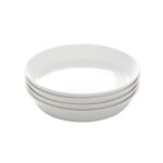 Set de 4 assiettes en porcelaine blanche d20
