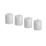 Set de 4 bougies en paraffine blanches h5 Set de 4 bougies en paraffine blanches h5